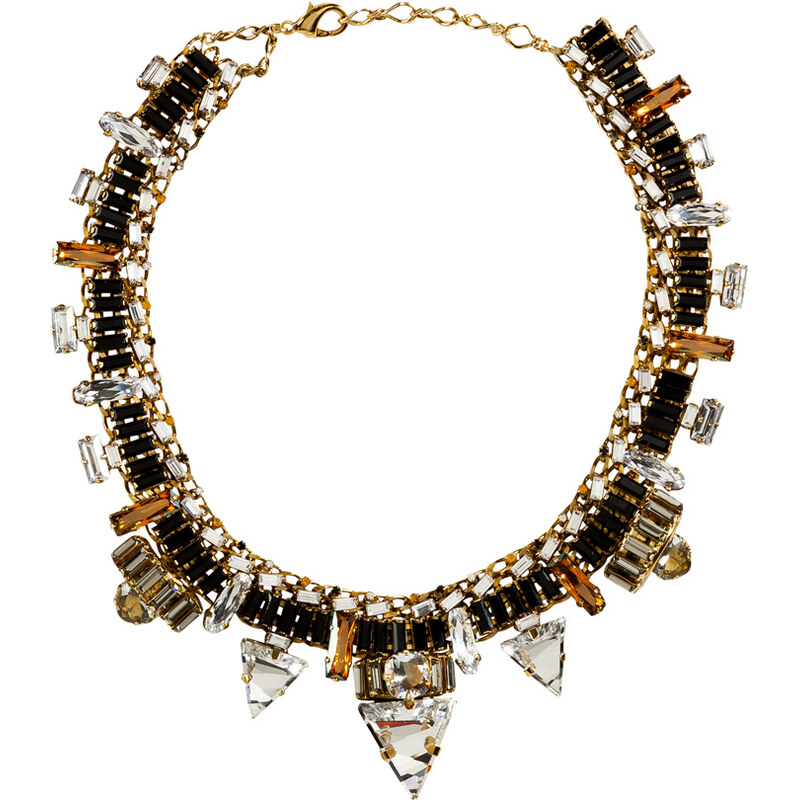Erickson Beamon Gold-Plated Xenon Necklace with Jet Black Crystals