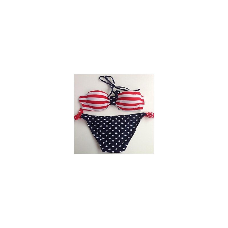 LightInTheBox Sexy Women Bikini Swimwear Hot Swimsuit Strips with Dots American Style