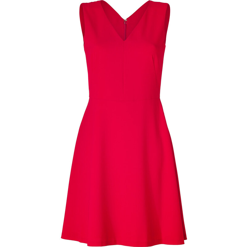 DKNY Scarlet Red V-Neck Dress