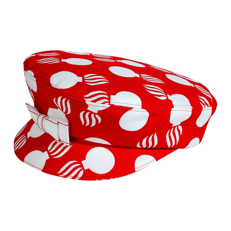 LWren Scott Red/Cream Printed Hat