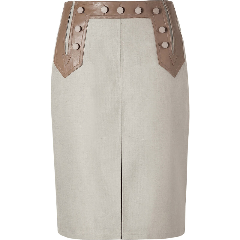 Raoul Taupe A-line skirt