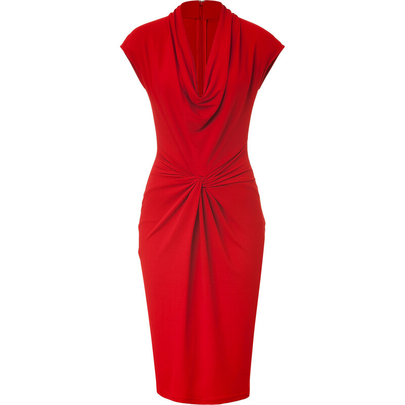 Michael Kors Crimson Red Draped Dress