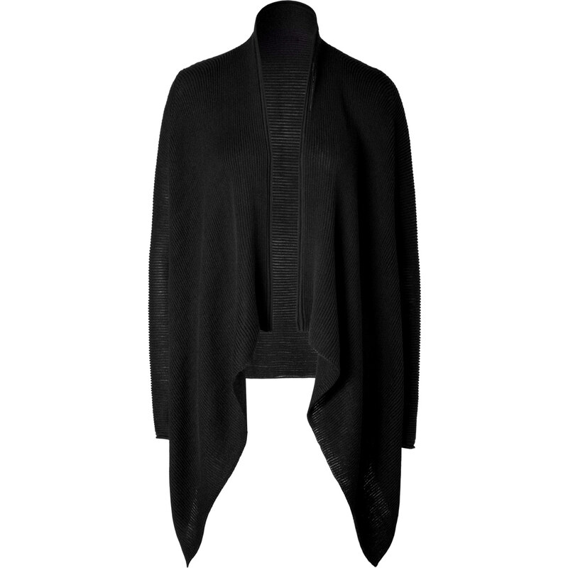 Donna Karan Cashmere-Wool-Silk Cardigan in Black