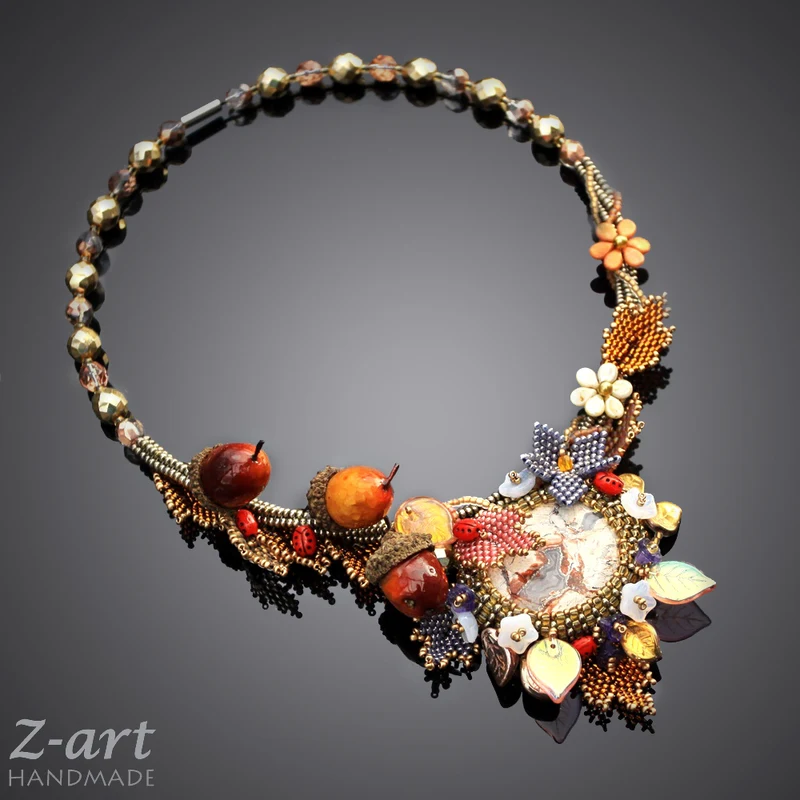 Z-ART handmade Šitý náhrdelník Miss Ladybird - GLAMI.cz