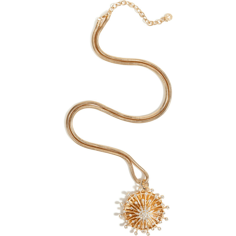 R.J.Graziano Crystal Burst Pendant Necklace in Gold