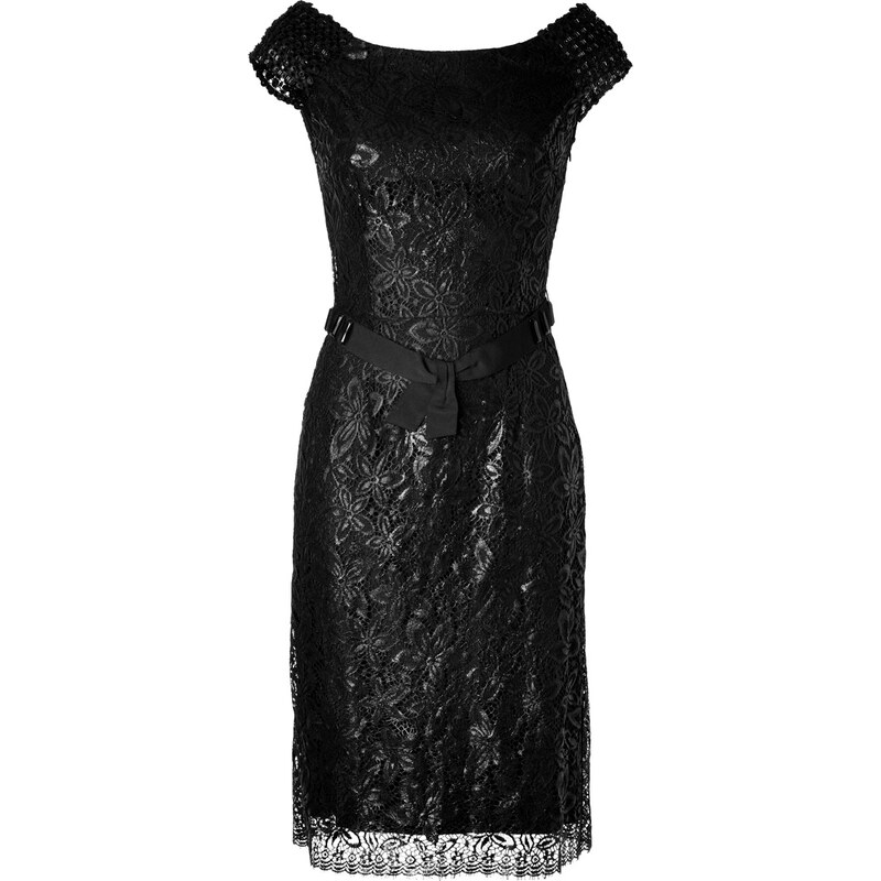 Collette Dinnigan Beaded Lace Dress in Black