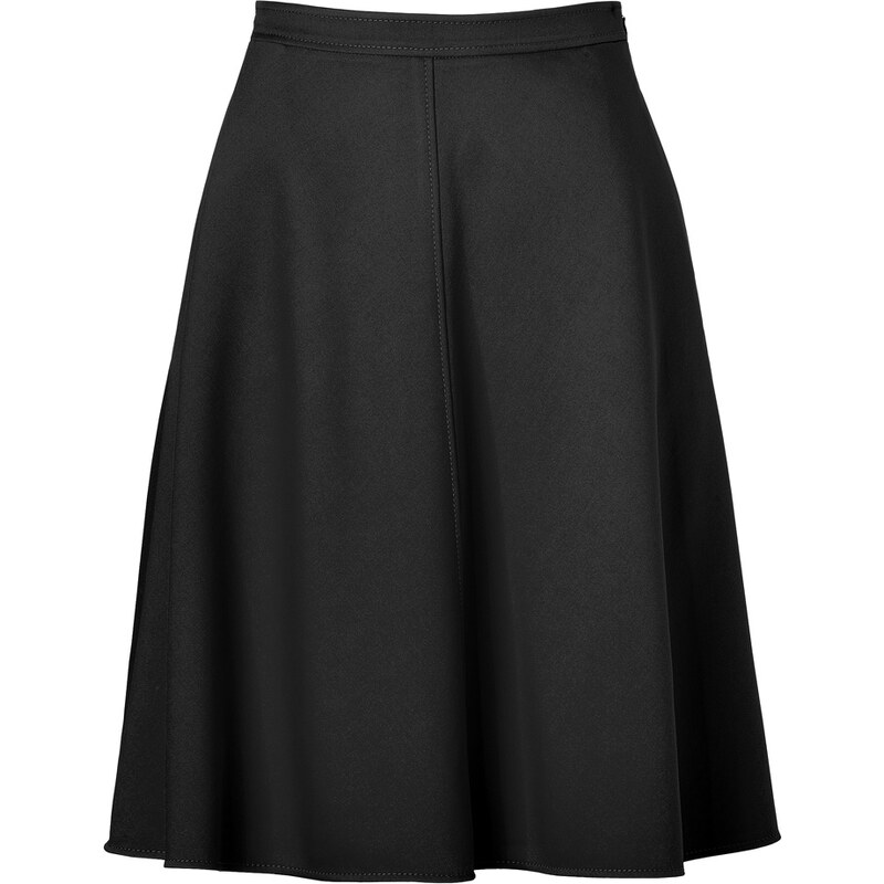 Valentino Black Wool Swing Skirt