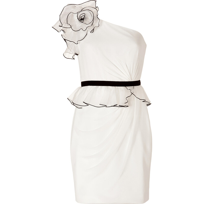 Notte by Marchesa One Shoulder Dress in Ivory