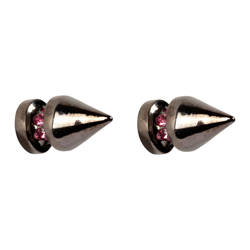 Mawi Silver-Toned Spike Stud Earrings
