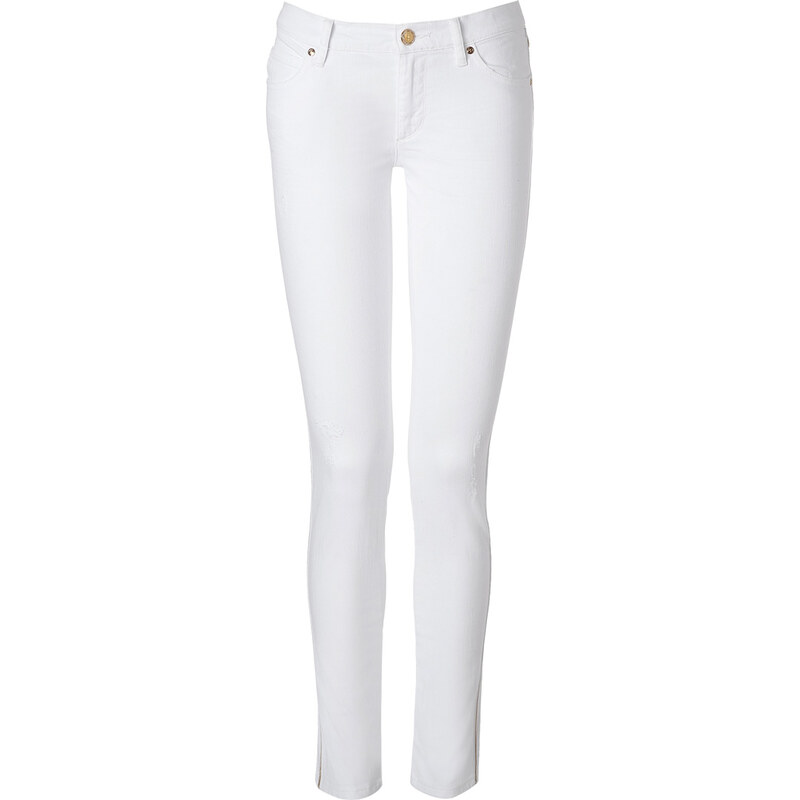 Juicy Couture Distressed Jeans in White/Gold