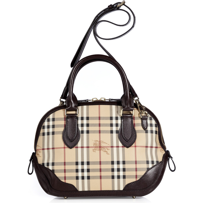 Burberry Shoes & Accessories Chocolate Haymarket Small Orchard Bowling Bag