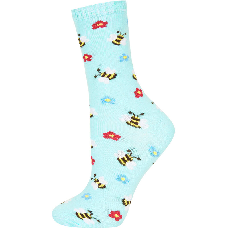 Topshop Bumble Bees and Flowers Socks