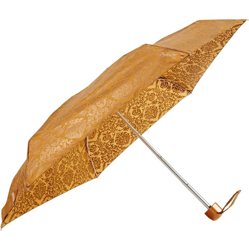 Fulton Micro Damask Print Gold Umbrella - Gold