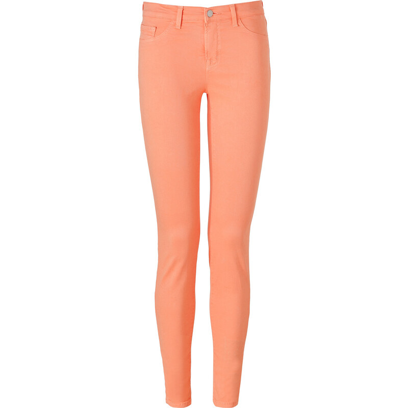 J Brand Jeans Bengal Orange Mid Rise Skinny Jeans