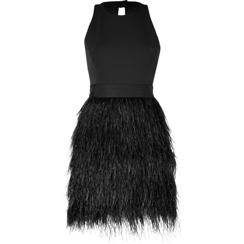 Milly Feather Dress in Black