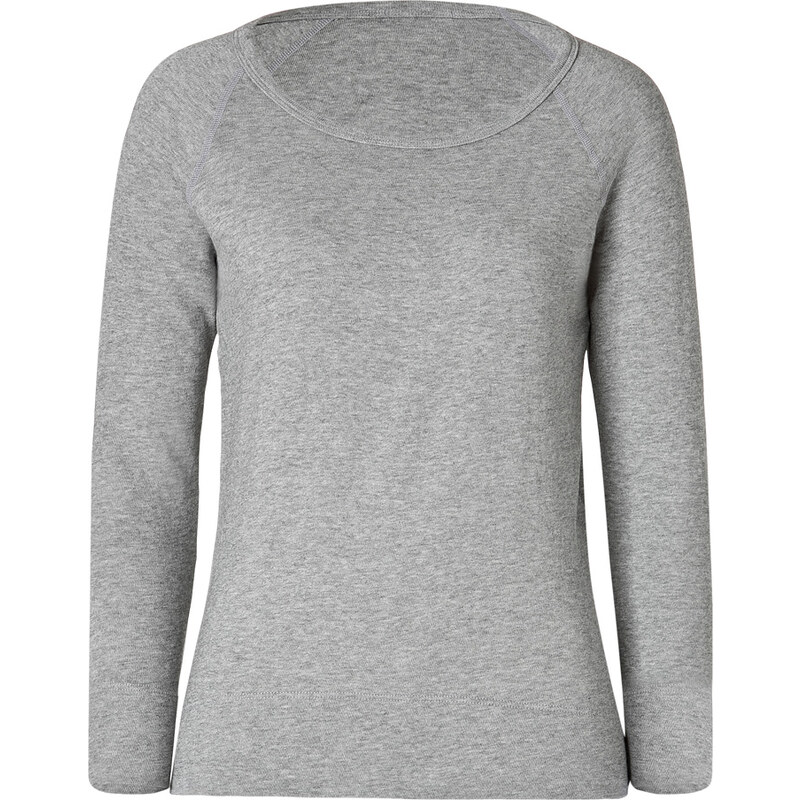 James Perse Vintage Cotton Raglan Sleeve T-Shirt in Grey