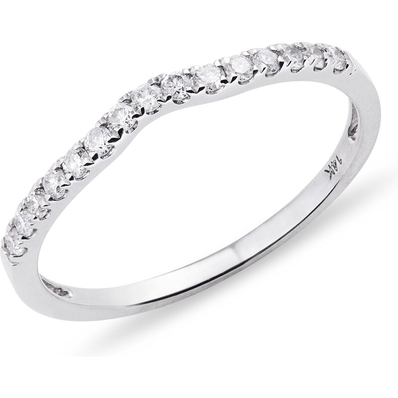 Briliantový prsten z bílého zlata KLENOTA k0447011