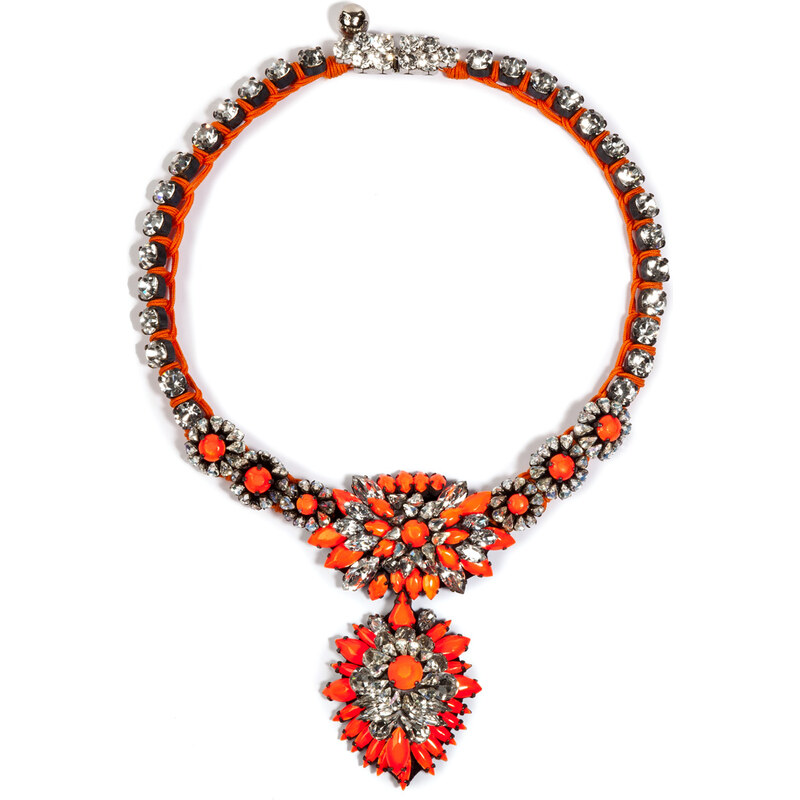Shourouk Cora Zambia Necklace in Neon Orange