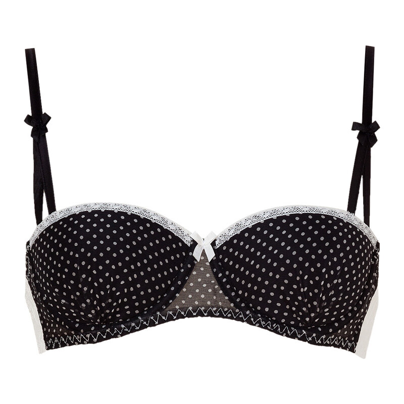 Mimi Holliday Black/White Polka Dot Demi Bra