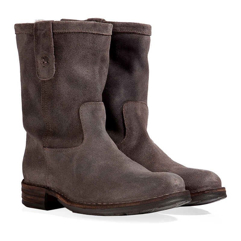 Fiorentini & Baker Suede Boots with Fur Lining in Coffee