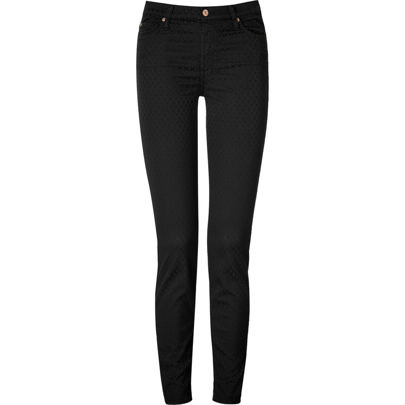 Seven for all Mankind High-Waisted Skinny Jeans in Black
