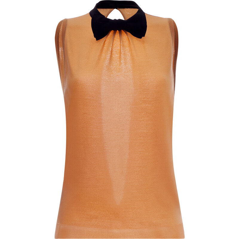 Moschino C&C Apricot Open Back Knit Top