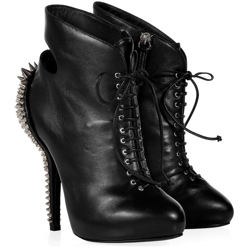 Giuseppe Zanotti Black Studded Ankle Boots