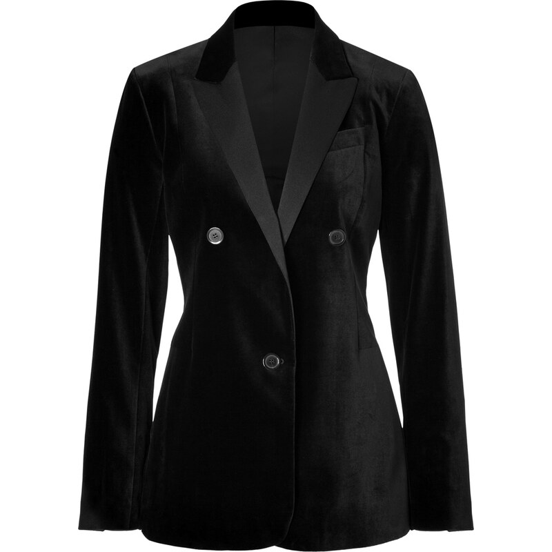 Theory Cotton Velvet Blazer in Black