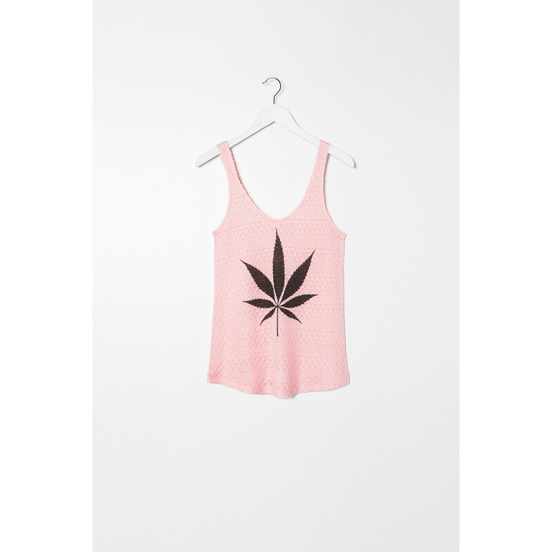 Tally Weijl Pink Knitted "Hash" Top