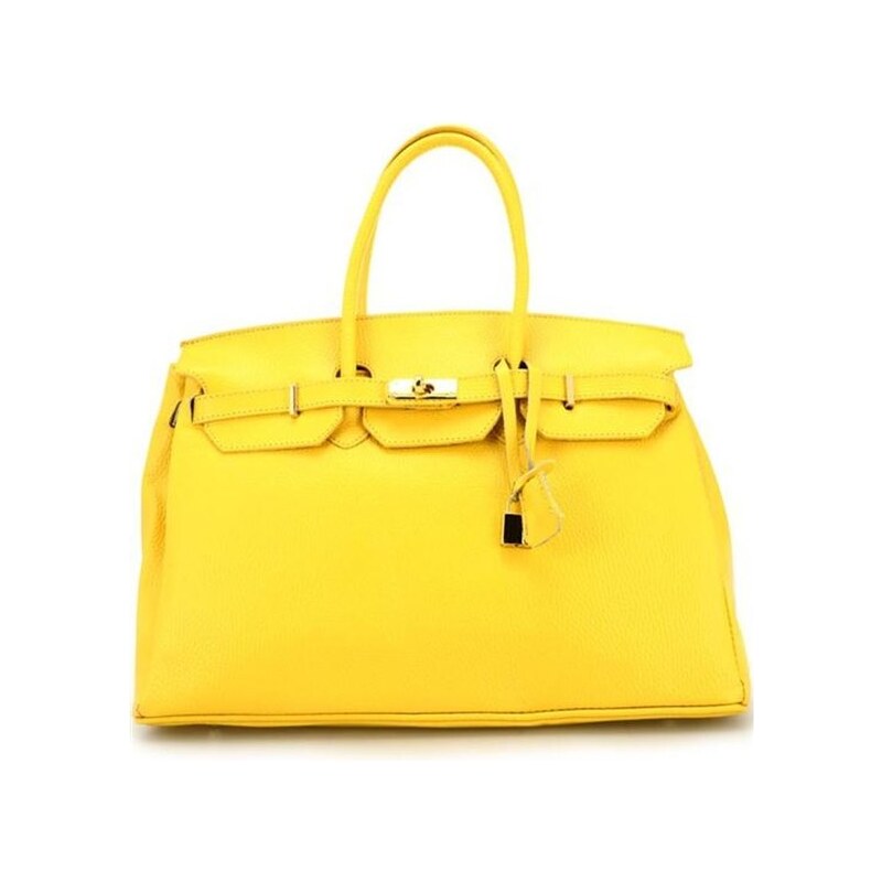 Dámská žlutá kožená kufříková kabelka Florence Bags