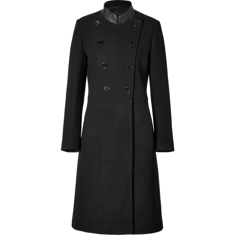 Sandro Wool Mascotte Coat in Black