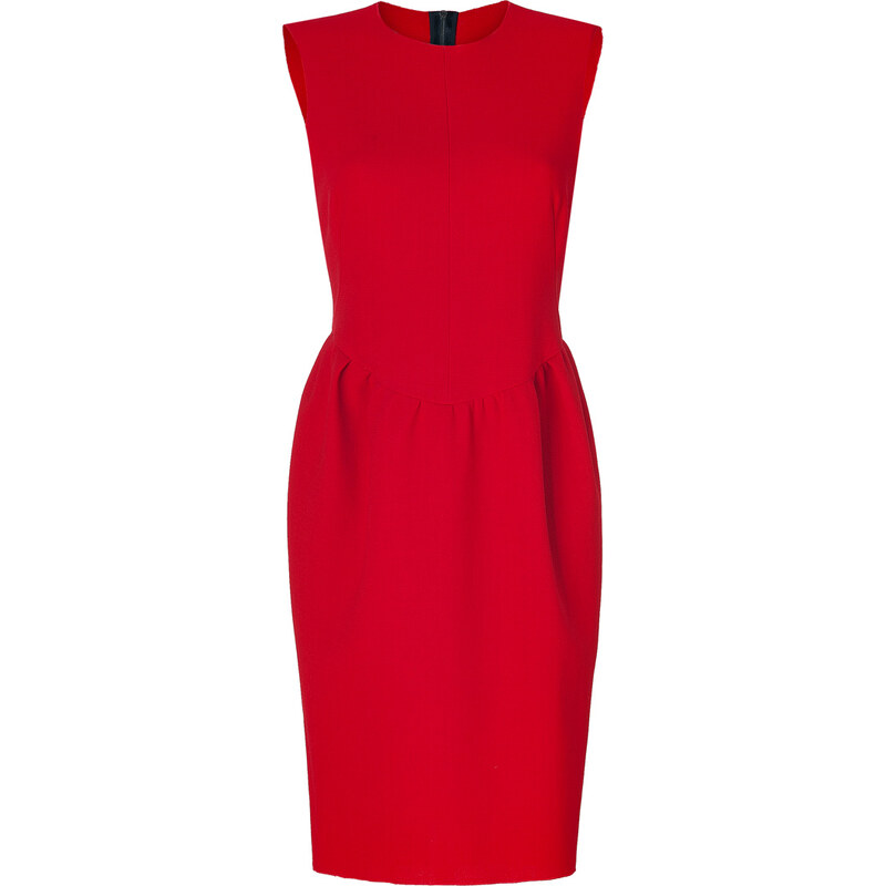 Roksanda Ilincic Ruby Red Double Wool-Crepe Pemberton Dress