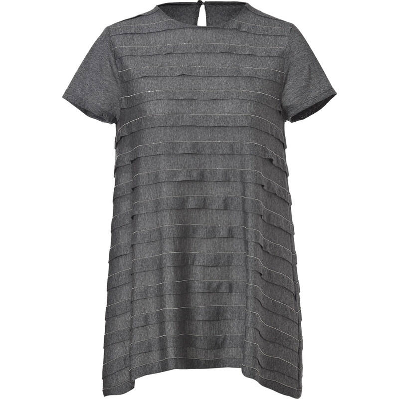 Brunello Cucinelli Wool Embellished A-Line Tunic Top