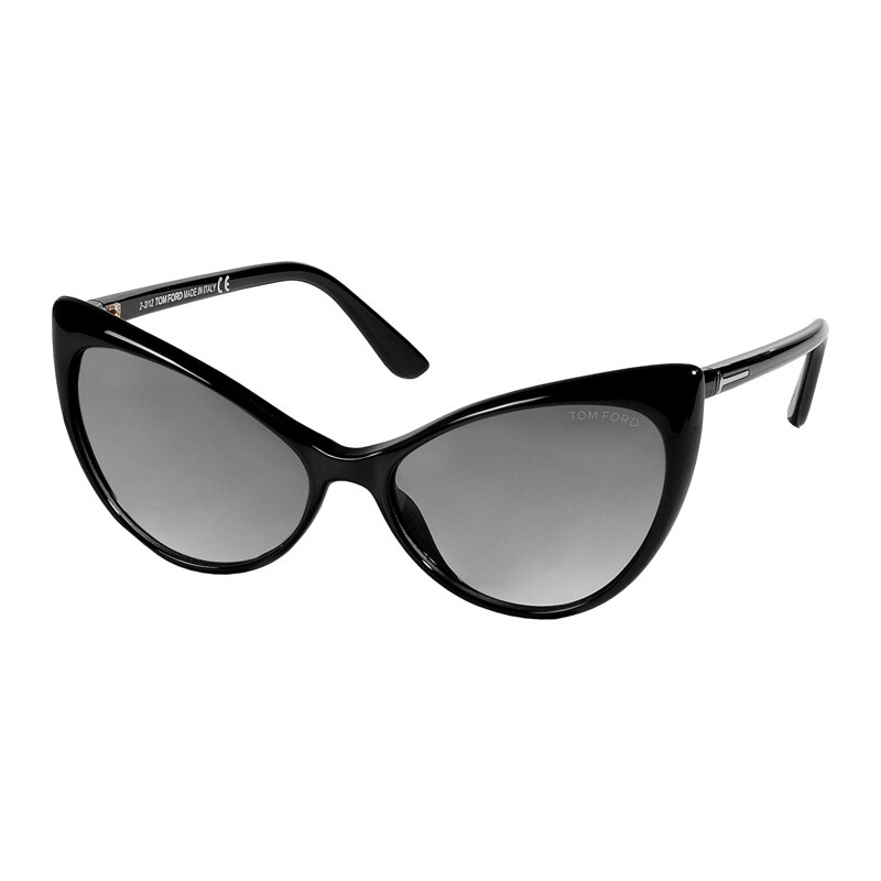 Tom Ford Black Acetate Cat Eye Sunglasses