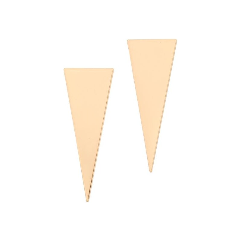Rock and Rags Triangle Stud Drop Earrings Gold N