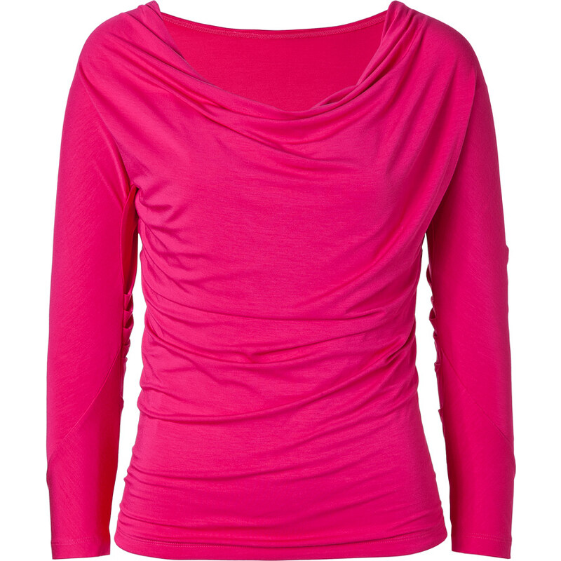 Donna Karan New York Shocking Pink Draped Top