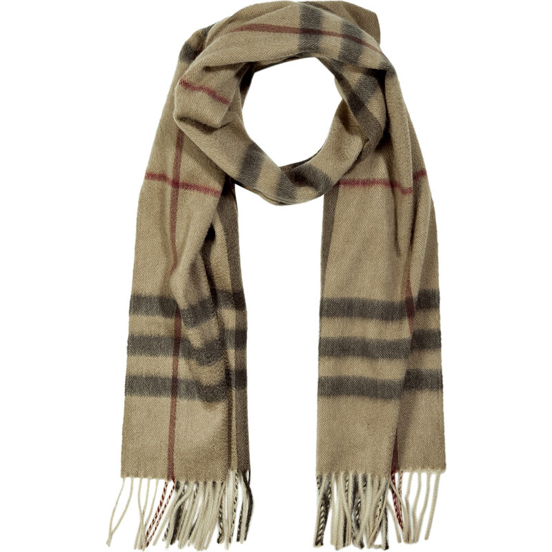 Burberry Shoes & Accessories Cashmere Giant Check Icon Scarf in Smoked Trench