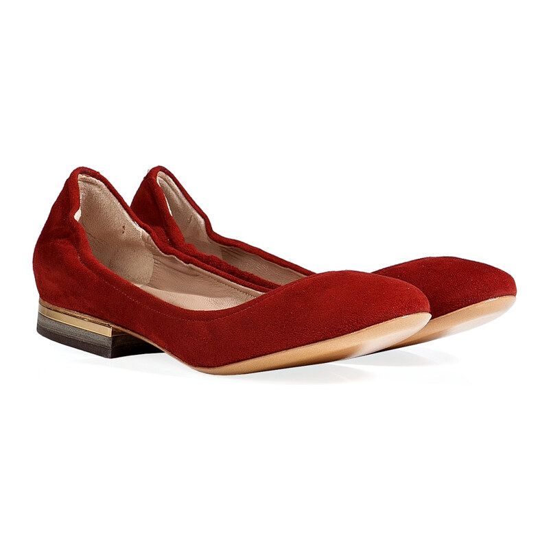 Chloé Suede Sport Flats in Red