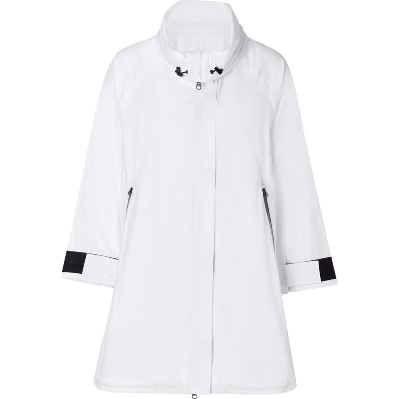 DKNY Cotton A-Line Coat in White
