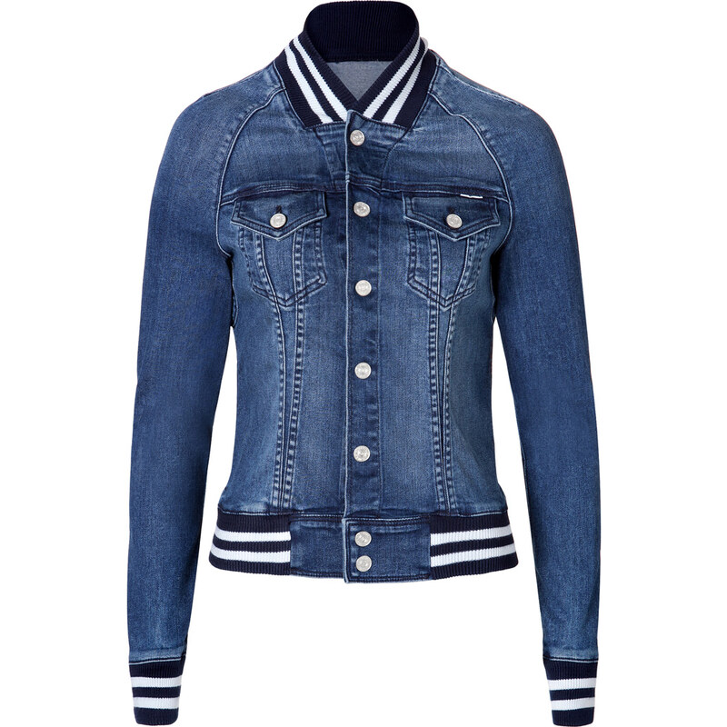 Mother Baseball-Style Jean Jacket