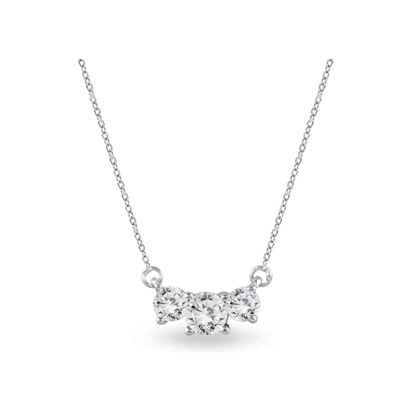 Diamantový náhrdelník z bílého zlata KLENOTA je2893
