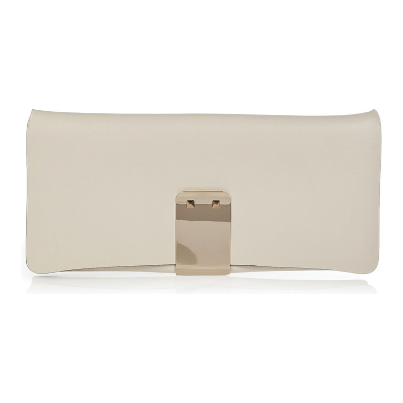 Valentino Ivory Leather Clutch