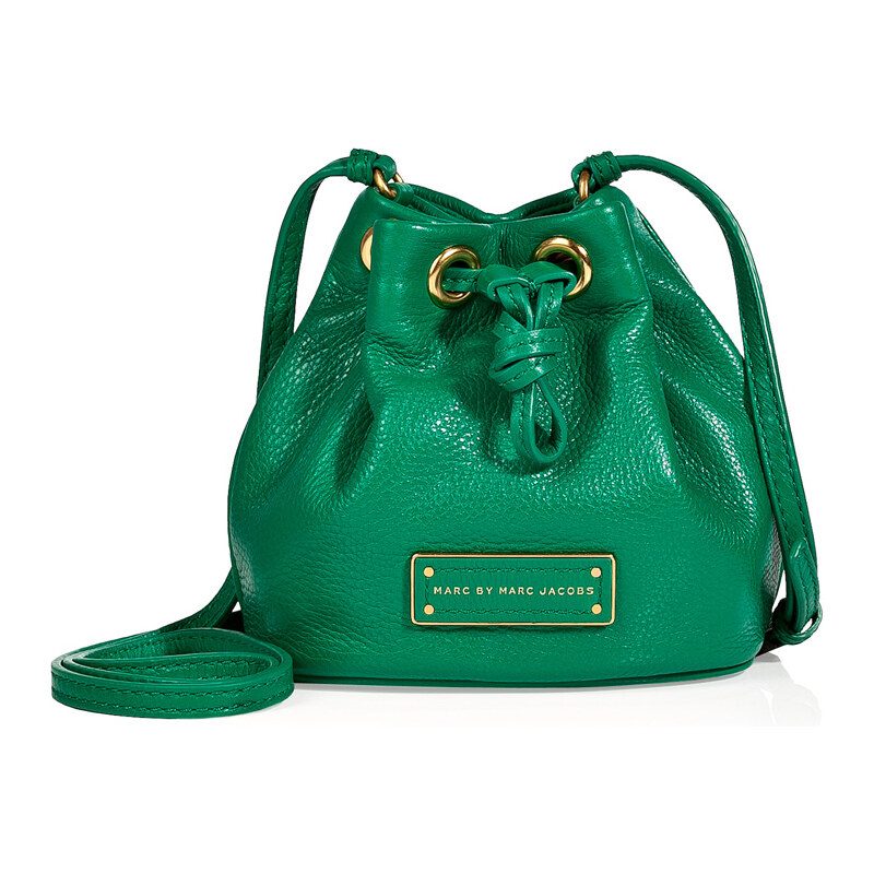 Marc by Marc Jacobs Leather Mini Drawstring Bag in Soccer Pitch Green