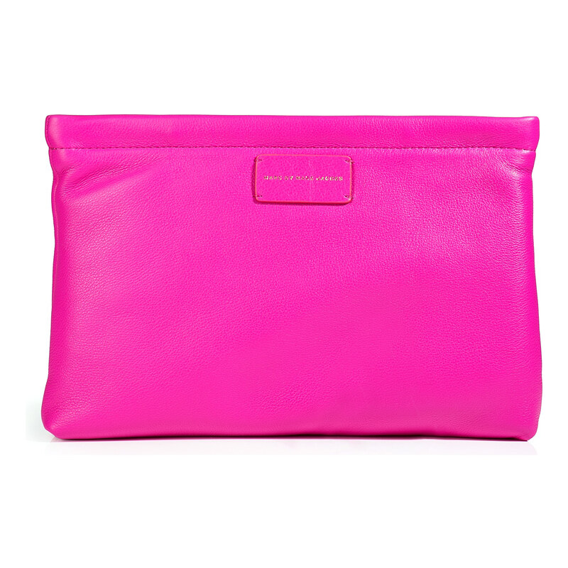 Marc by Marc Jacobs Leather Large Clutch in Pop Pink