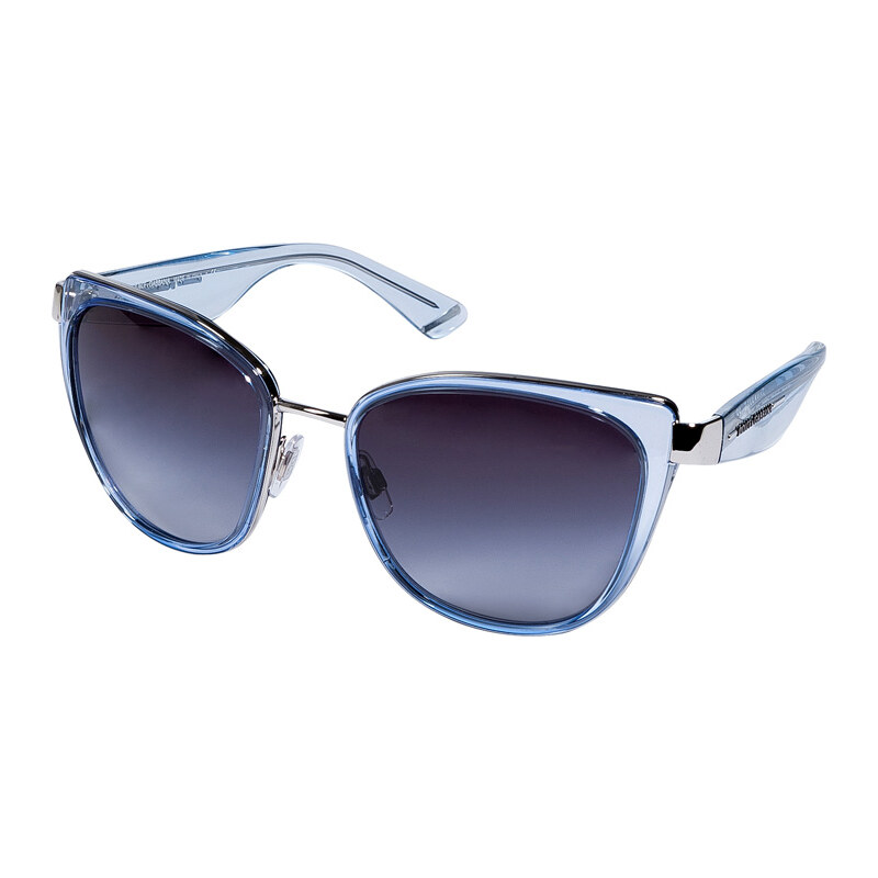 Dolce & Gabbana Transparent Blue/Metal Cat-Eye Gradient Sunglasses