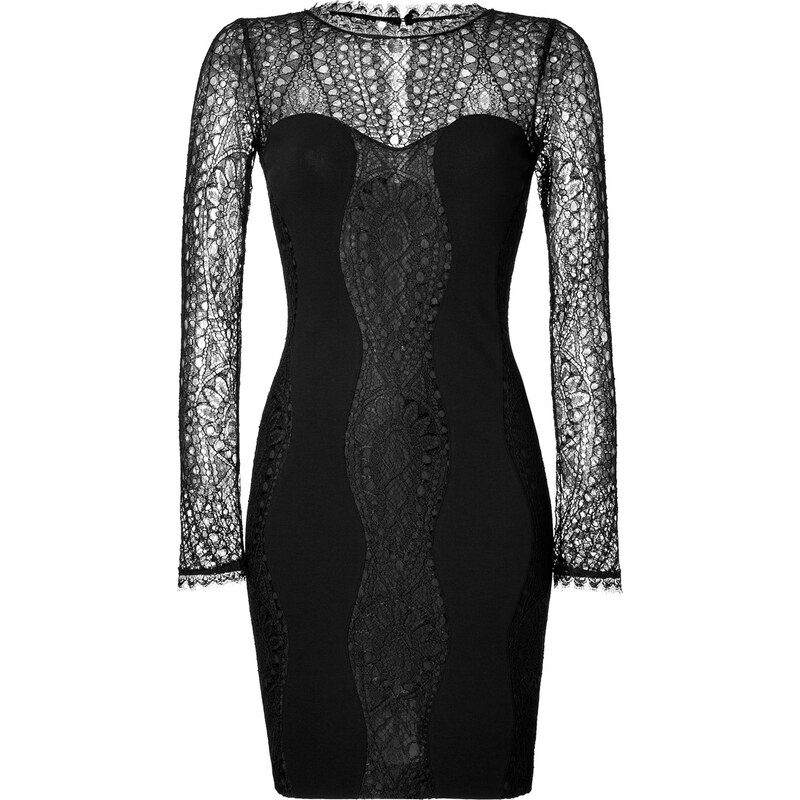 Emilio Pucci Lace Top Dress in Black