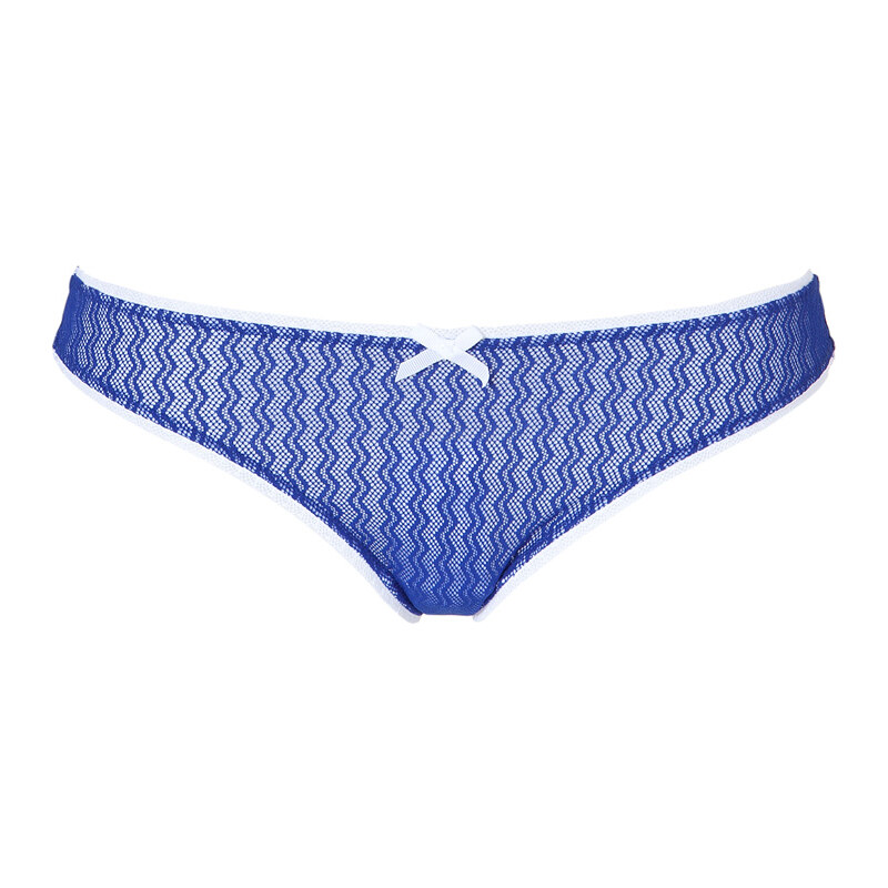 Elle Macpherson Intimates Ziggy Star Thong in Surf the Web Blue