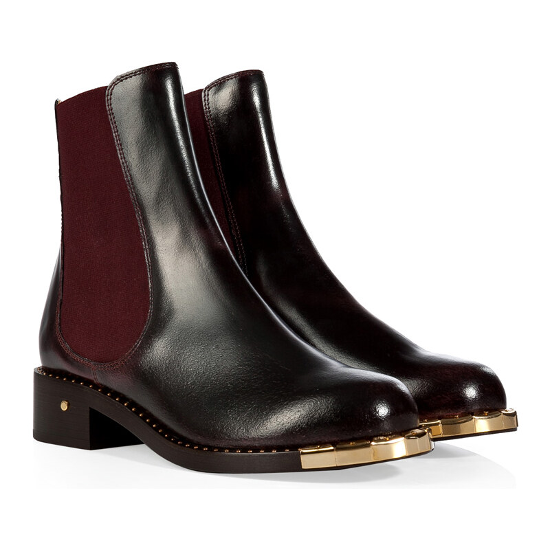 Laurence Dacade Leather Chelsea Boots in Burgundy