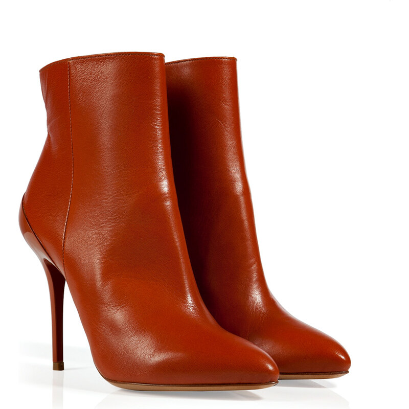 Maison Martin Margiela Leather Pointed Toe Ankle Boots with Sculpted Stilettos