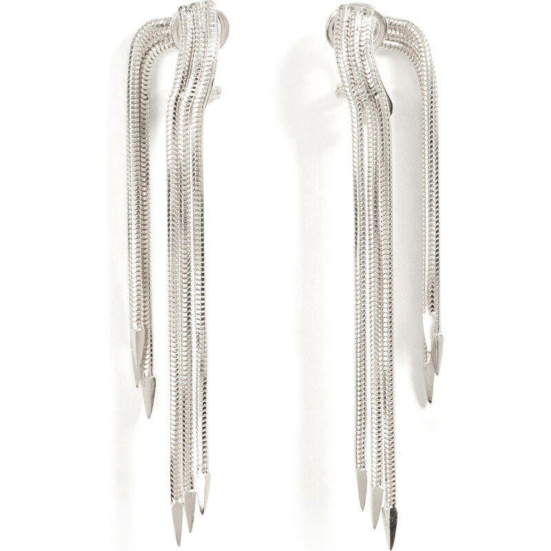 Lynn Ban Sterling Silver Snake Chain Earrings